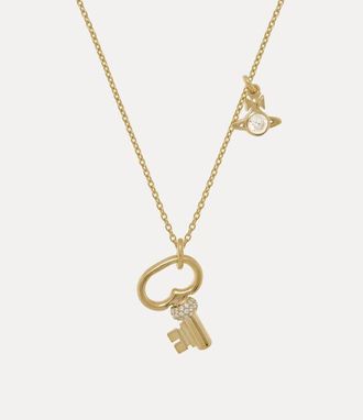 Vivienne Westwood Baya Pendant Necklace Gold Silver / Cubic Zirconia Women