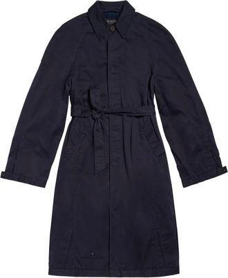 Balenciaga Gedeconstrueerde Katoenen Jas - Heren - Jas met riem - Blauw - S - Katoen - Jassen