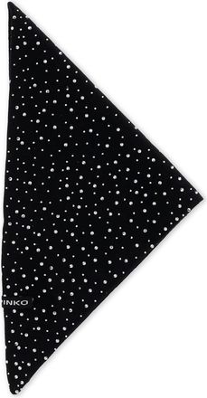 Pinko Svizzera Wool Scarf With Rhinestones-Donna