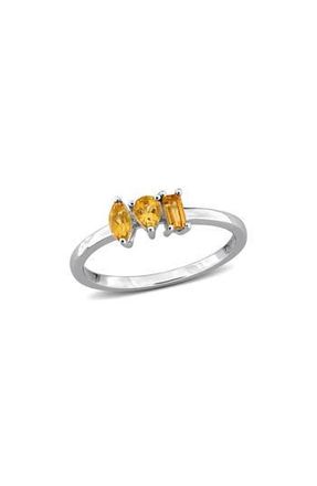 Delmar Multiple Cut Citrine Stacking Ring in Yellow at Nordstrom Rack, Size 8
