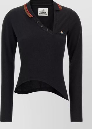 Vivienne Westwood asymmetric long-sleeve polo top