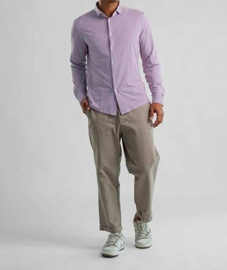 Stone Rose Apex Sunday Stripe Shirt In Pink