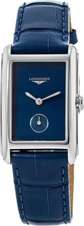 Longines DolceVita Quartz Blue Dial Leather Strap Womens Watch L5.255.4.99.2