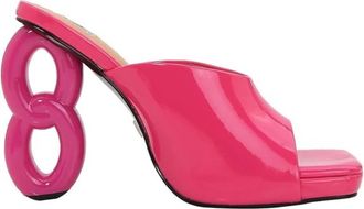 Ninety Union Womens Ninety Union Cancun Sandals Fuchsia Slip On Square Toe Slide ZAP1703