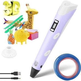 OEM Penna 3d Professionale Adatta Ai Bambini - Include 12 Colori Di Filamento Pla Da 1,75 Mm