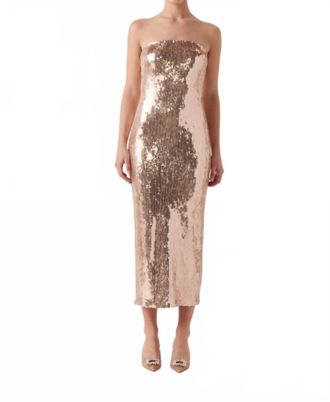 Sophie Rue Leigh Sequin Dress In Gold