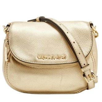Michael Kors Pre-owned Bedford Crossbody - Dames - Vintage Schoudertas - Beige - ONE Size - Leer - Vintage