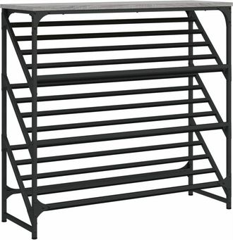 vidaXL Vidaxl - Mueble zapatero madera de ingeniería gris Sonoma 90x30x85 cm