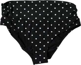 Dolce & Gabbana Black Polka Dot Swimsuit Bikini Bottom Womens Swimwear