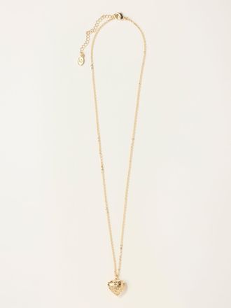 Fat Face FatFace Heart Filagree Necklace in Gold Tone