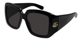 Gucci GG1402SA Asian Fit 001 Womens Sunglasses Black Size 55