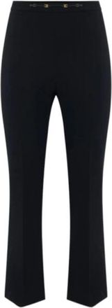 Elisabetta Franchi Geknipte broek - Dames - Vrijetijds broeken - Zwart - XS - Polyester - Broeken