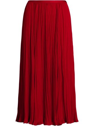 Polo Ralph Lauren pleated skirt - women - Recycled Polyester/Polyester - S - Red