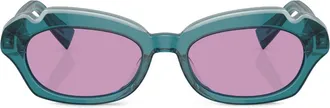 Alain Mikli tinted round-frame sunglasses - women - Acetate - 53 - Green