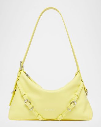 Givenchy Voyou Mini Curved Leather Shoulder Bag