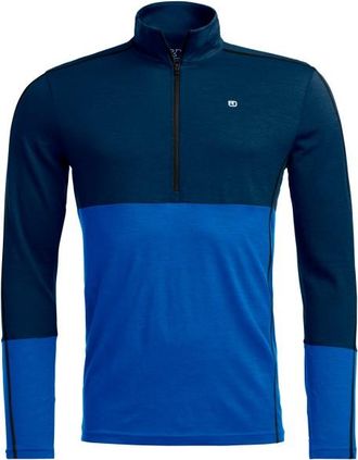 Ortovox 185 RockNWool Zip Neck Merinounterwäsche für Herren | blau