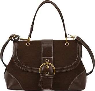 Generic Womens bag made of faux suede with adjustable shoulder strap buckle hobo bag for everyday life and travel