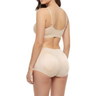 Rago Padded Panty Brief With Removable Pads in Beige at Nordstrom, Size X-Large