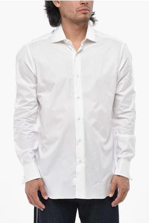 Barba Cotton Poplin Shirt With French Cuffs size 43