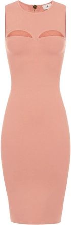 Elisabetta Franchi Midi gebreide jurk met cut-outs - Dames - Kleedjes - Roze - XS - Kleedjes