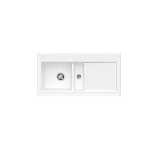 Villeroy & Boch Villeroy&boch - Fregadero De 1 Seno Y Medio Villeroy Et Boch Subway 60 100 X 51 Cm Desag&uuml;e Derecho Blanco Ceramicplus Con Desag&uuml;e Manual