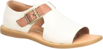 Born Womens Ivey Leather Sandals In White