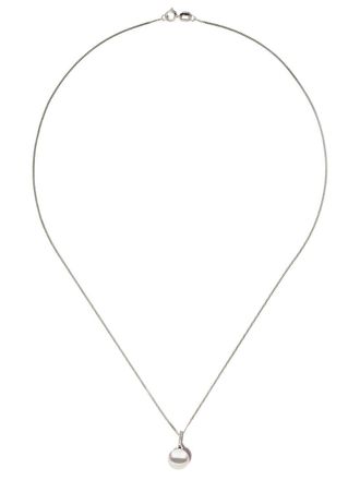 Yoko London Collana con pendente Classic in oro bianco 18kt con diamanti e perla dacqua dolce - Argento