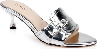 L'agence Lina Slide Sandal in Silver Metallic at Nordstrom, Size 5.5