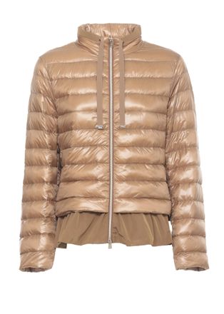 Herno Brown Quilted High Neck Down Jacket