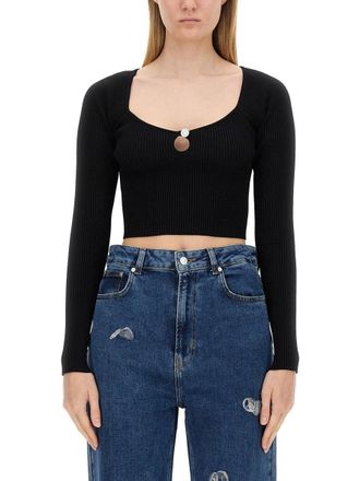 Moschino Ribbed Crop Top