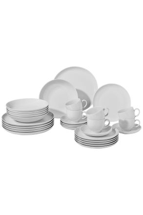 SELTMANN WEIDEN Kombiservice, Weiß, Keramik, 30-teilig, Made in Germany, Geschirr, Geschirrsets, Kombiservice