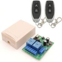 OEM Interruptor Remoto Inal&aacute;mbrico Rf De 433 Mhz, 2 Canales, Receptor De Rel&eacute; Ca 110 V/220 V/230 V/240 V Con 2 Controles Remotos Para Puerta De Garaje/per