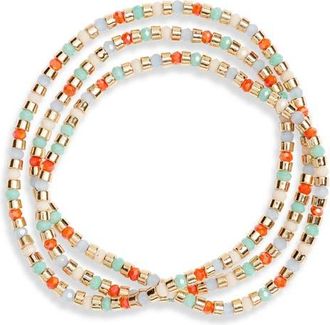 Nordstrom Beaded Convertible Bracelet in Multi- Gold at Nordstrom