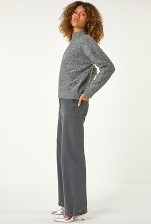 Roman Sequin Detail High Neck Jumper