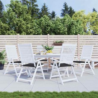 vidaXL Cojines De Silla De Jard&iacute;n 6 Uds Tela Oxford Negro 40x40x4 Cm Vidaxl