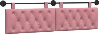 vidaXL Cabecero Colgante Rosa Terciopelo Vidaxl