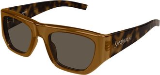 Saint Laurent SL 740 002 Womens Sunglasses Brown Size 52 - Free RX Lenses - Free RX Lenses