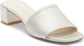 Stuart Weitzman Cayman Block Heel Sandal in Silver at Nordstrom Rack, Size 5.5