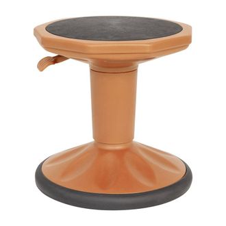 Flash Furniture Adjustable Height Kids Active Stool with Bottom in Orange, 14 - 18 Seat Height