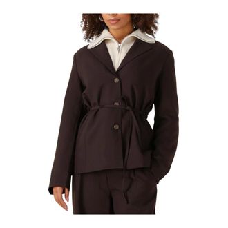Envii Bruine Blazer voor Stijlvolle Vrouwen - Dames - Jassen - Bruin - Maat: S Poliester