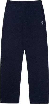 Sporty & Rich SRC Cashmere Broeken - Dames - Sweatpants - Blauw - M - Wol - Broeken