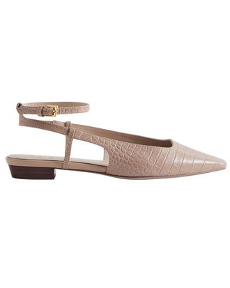 Reiss Freya Slingback Leather Ballerina Flat