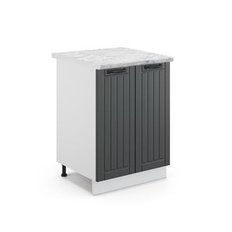 Vicco Mueble Bajo De Cocina Fame-line, Antracita Casa De Campo, 60 Cm, Et M&aacute;rmol Vicco
