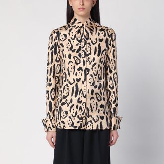 Sportmax Silk animal print shirt