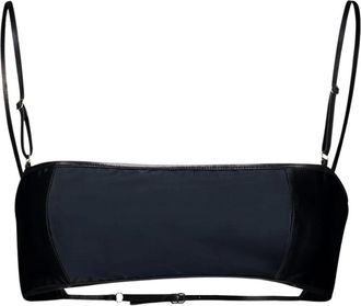 Tom Ford Stretch Satin Bandeau Bralette - female - Tom Ford - Sleeveless Tops - Black - 3XS - Tops
