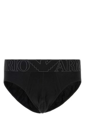 Emporio Armani Black Stretch Cotton Brief