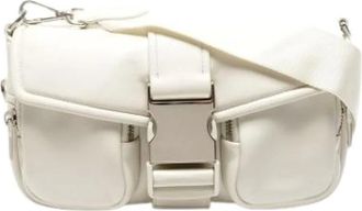 Prada Pre-owned Cross Body Bags, female, White, Size: ONE SIZE Pre-owned Vintage Leather Cross Body Bag