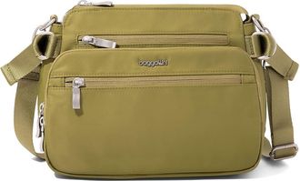 Baggallini Marais Crossbody Cross Body Womens Handbags Sage Twill, Nylon