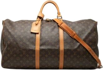 Louis Vuitton Pre-owned Weekend Bags, female, Brown, Size: ONE SIZE Pre-owned Keepall Bandouliere 60