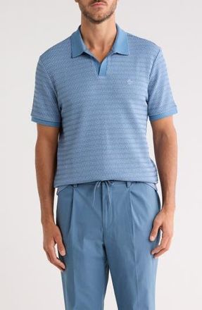 Original Penguin Crochet Stitch Johnny Collar Polo in Copen Blue at Nordstrom Rack, Size Xx-Large